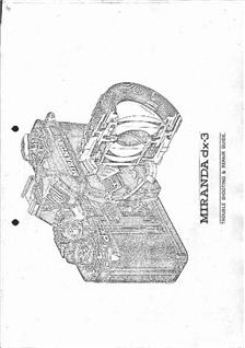 Miranda DX 3 manual. Camera Instructions.